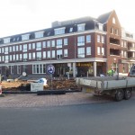 Betonbanden plaatsen rotonde Nijkerk Vetkamp/Oranjelaan
